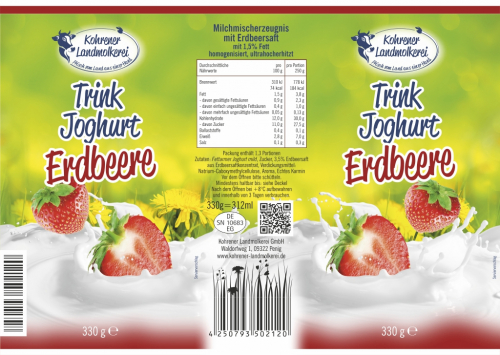 h joghurt drink erdbeere