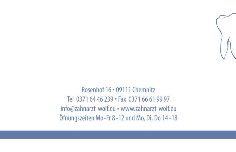 Visitenkarte für Zahnarzt