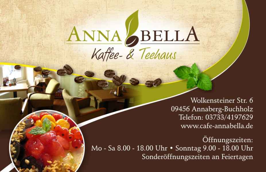 Visitenkarte für Kaffee- und Teehau