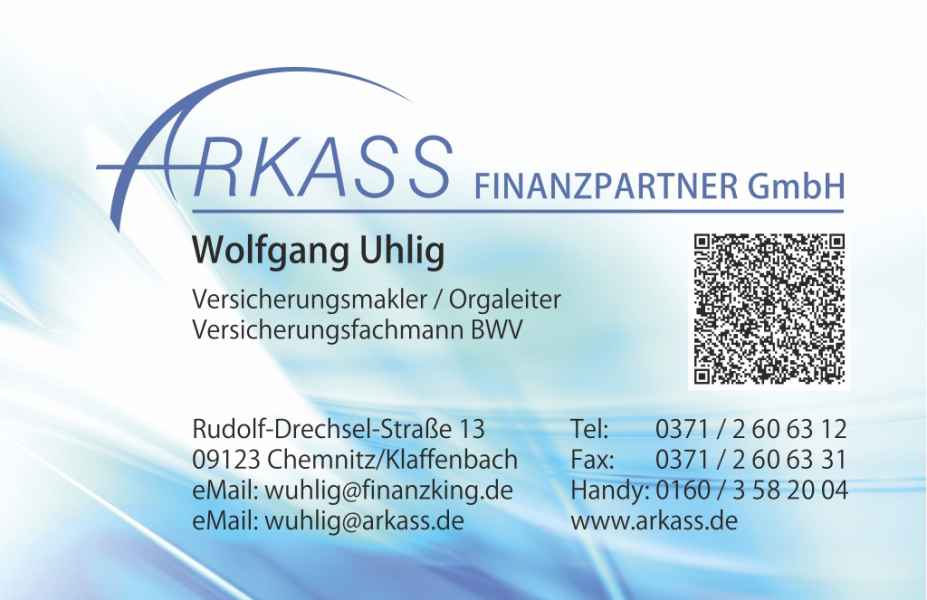 Visitenkarte für Finanzdienstleister